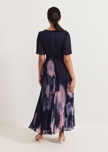 Phase Eight Petite Abigail Dress Navy Canada | QBCEPN-569